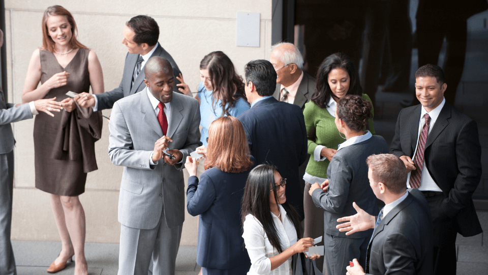 Image of business professionals networking